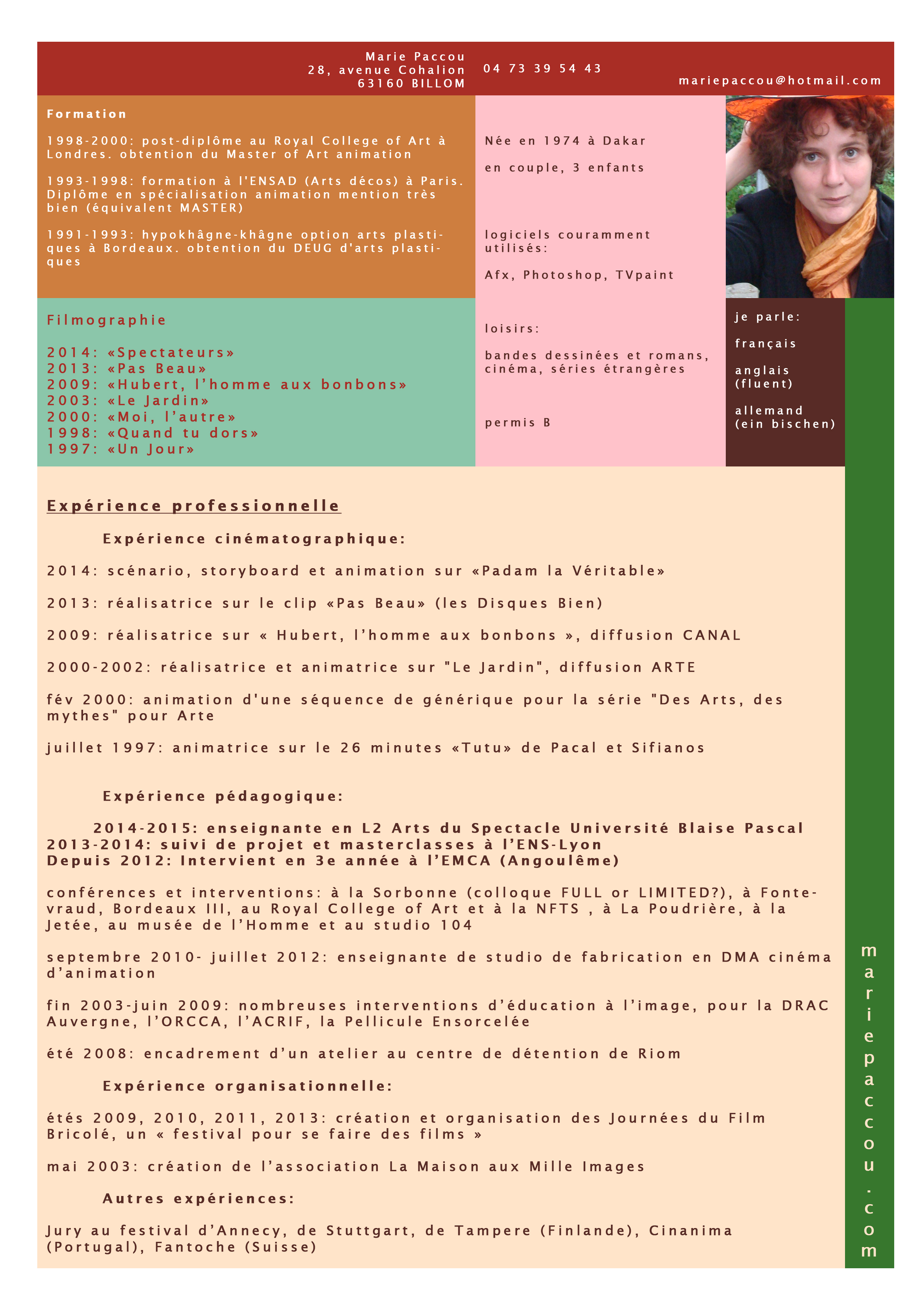 Curriculum Vitae Que Es marie paccou Curriculum Vitae Que Es marie paccou